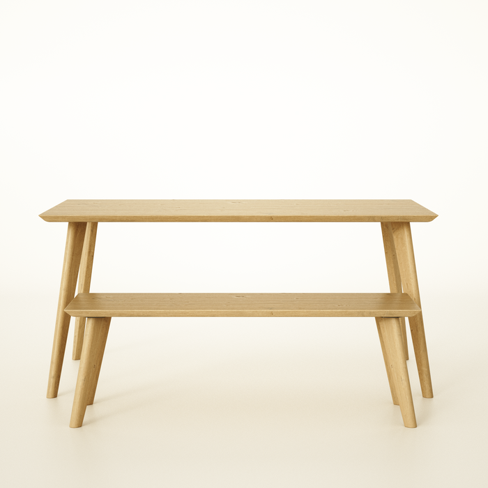 Dining Table Set, Sustainable Solid Oak, Colour and Size Options / KANTAR Collection