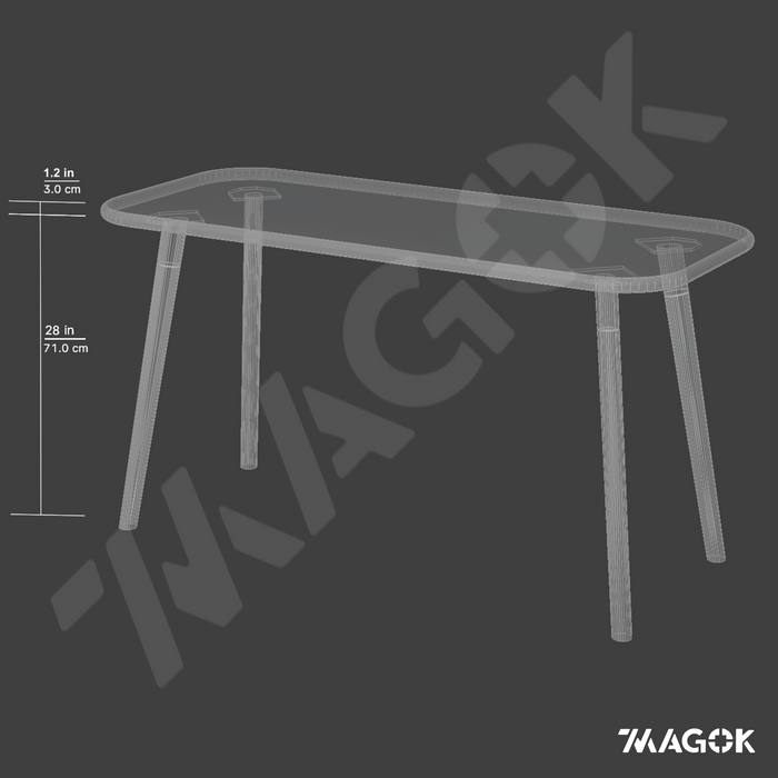 Solid Oak Desk / Vanity table, Sustainable, Customisable / PEBBLE Collection