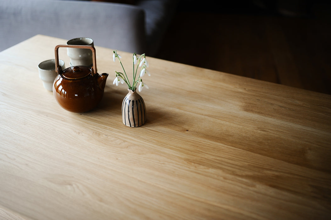 Oak Desk with Monitor Stand, Solid wood, Customisable, WILD OAK collection