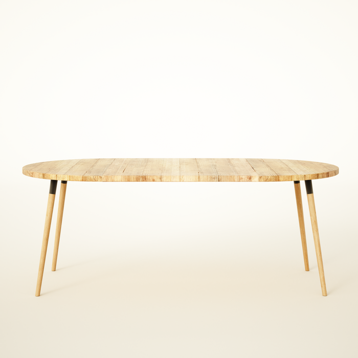 Extendable Dining Table, 6-10 Seater, Reclaimed Wood and Solid Oak / DANISH RECLAIMED Collection