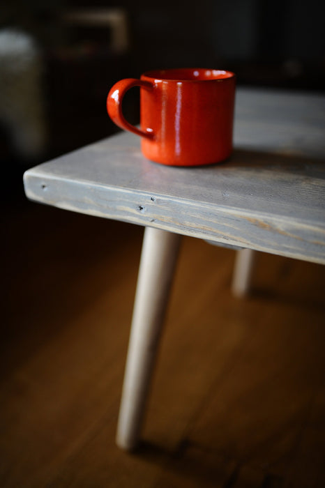 Coffee Table, Sustainable Reclaimed Scaffold Wood on Danish Oak Legs / DANISH RECLAIMED Collection