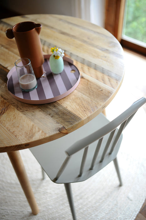 Round Dining Table, Reclaimed Wood on Oak Legs / DANISH RECLAIMED collection