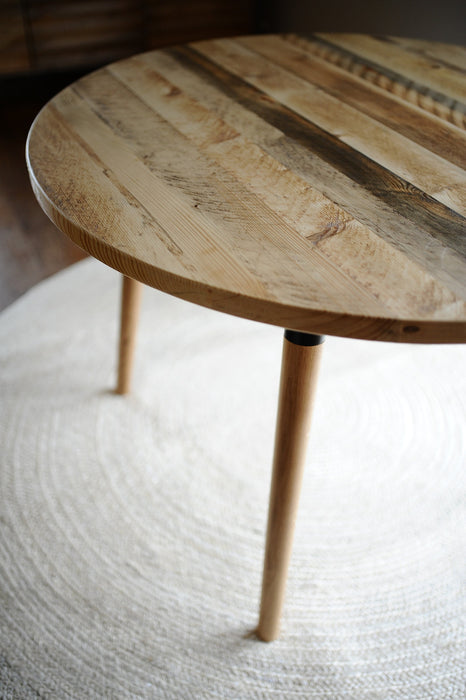 Round Dining Table, Reclaimed Wood on Oak Legs / DANISH RECLAIMED collection