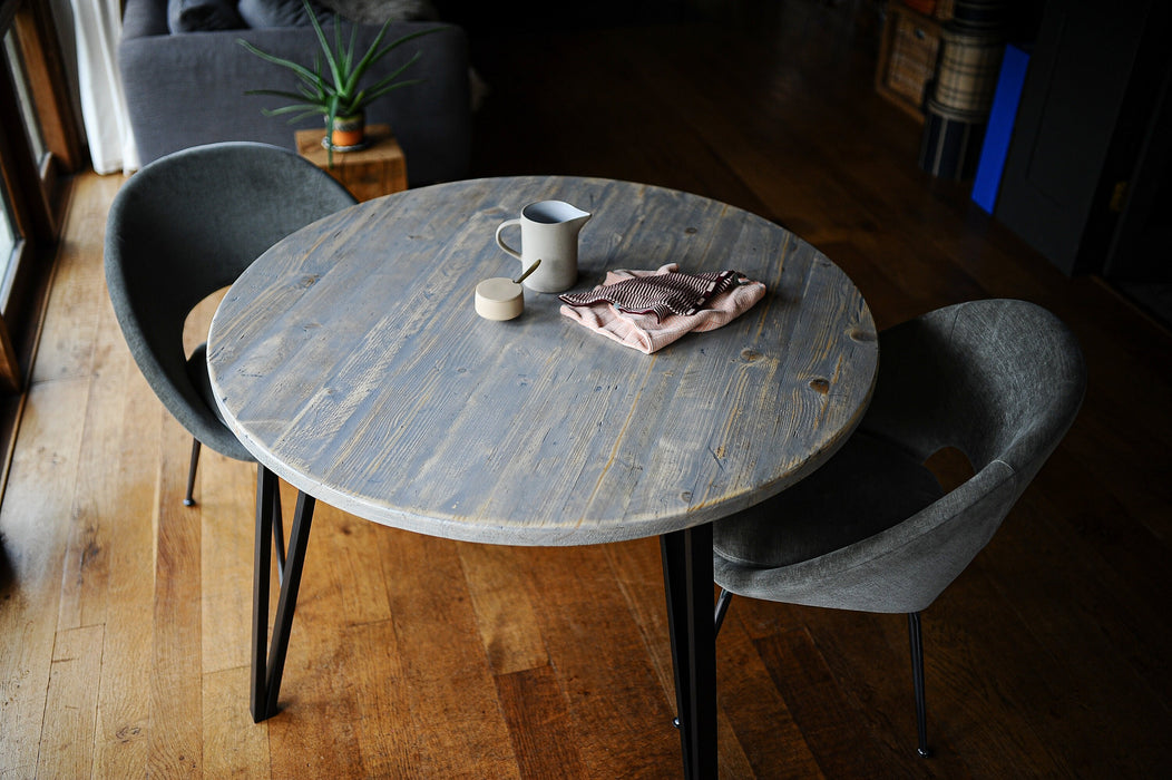 4 & 6 Seater Round Dining Table, Reclaimed wood / DANISH Collection