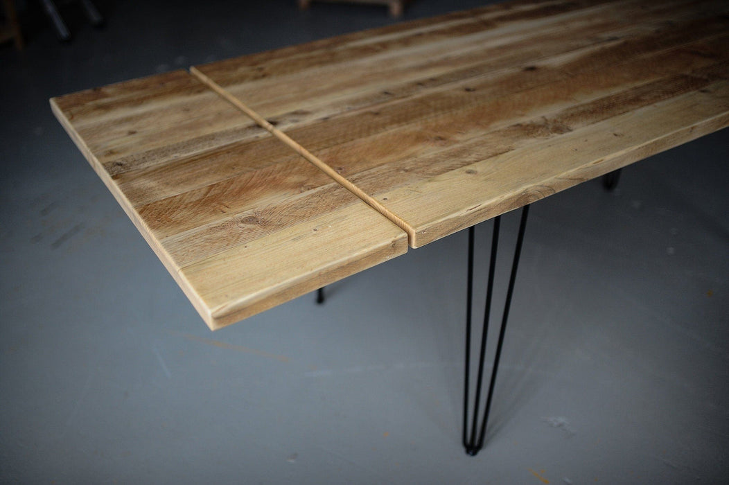 Extendable Dining Table, Scaffold top, Retro Hairpin / RECLAIMED Collection